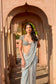 Ivory Banaras Butti Saree